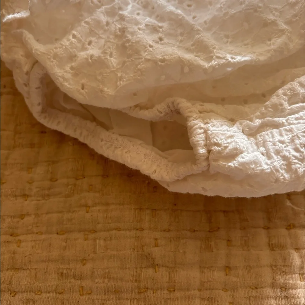Cat & Jack White Eyelet Ruffle Diaper Cover